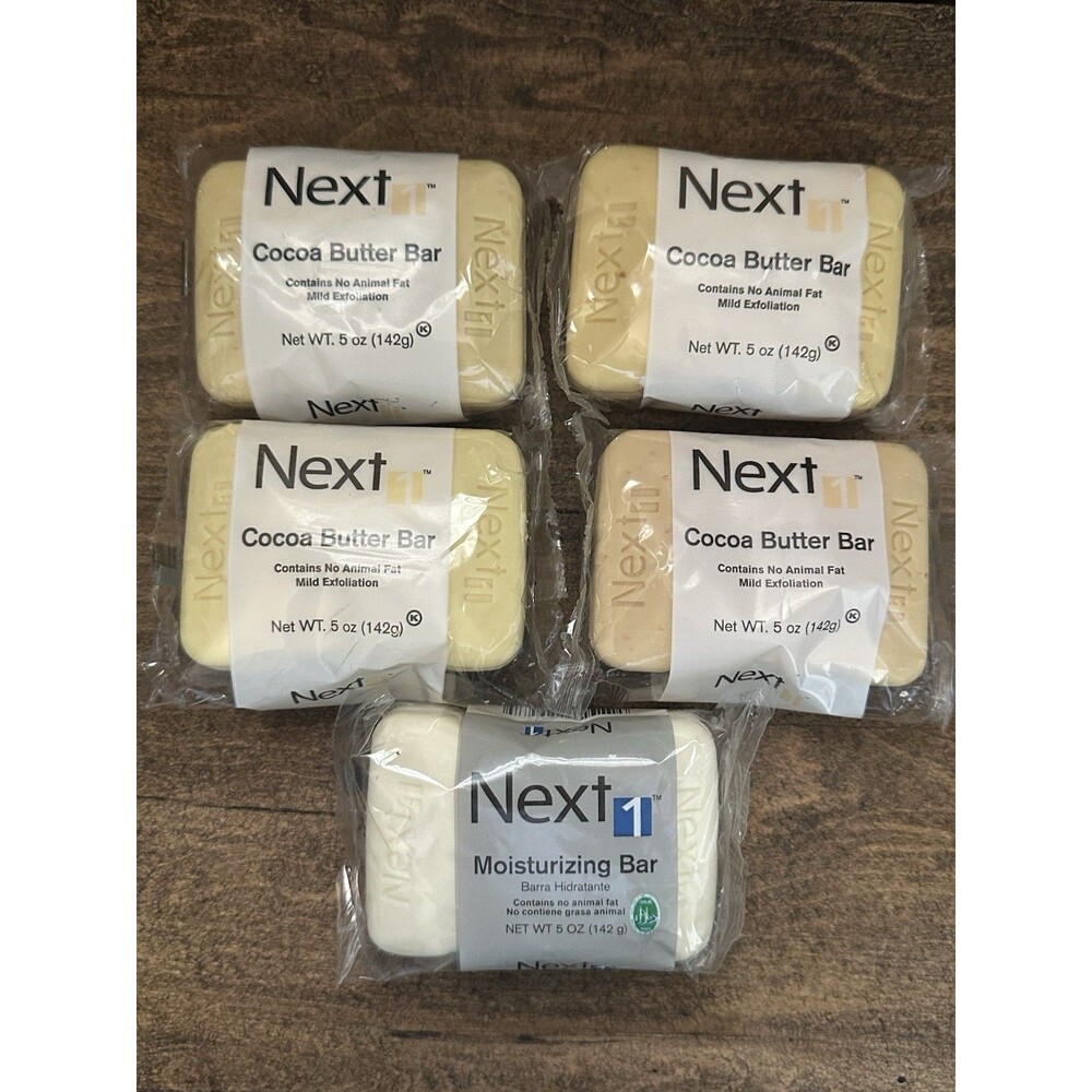 Next Cocoa Butter Bar Soap 5 oz Set Of 4 + 1 Moisturizing Bar 5oz Sealed Unused